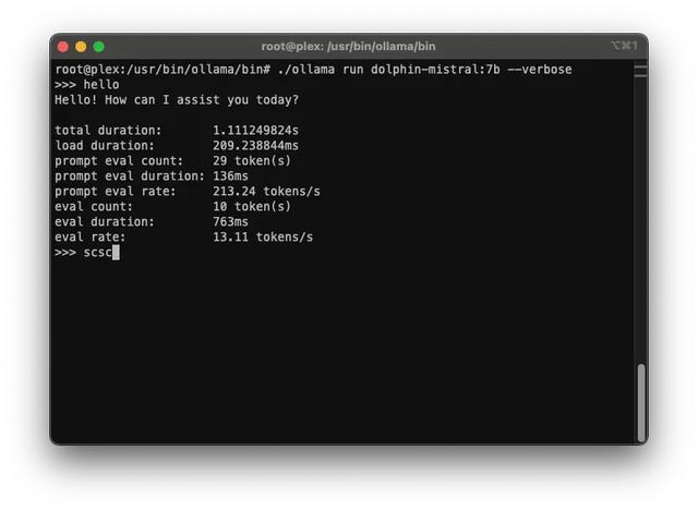 Intel Arc A380 ollama hello prompt