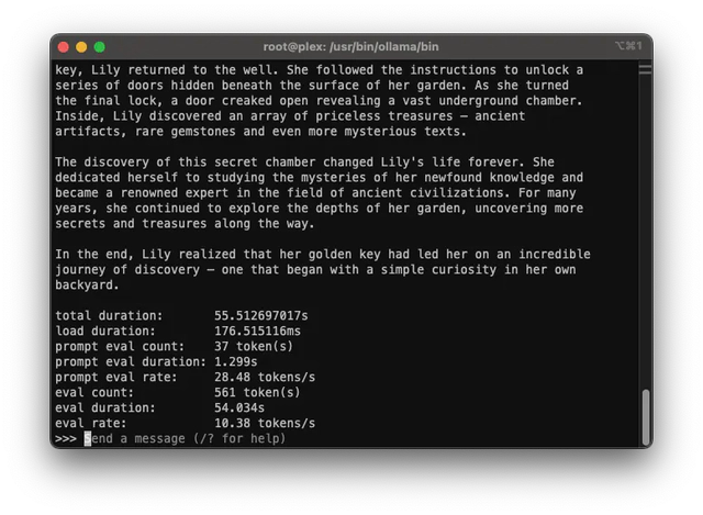 Intel Arc A380 ollama hello prompt