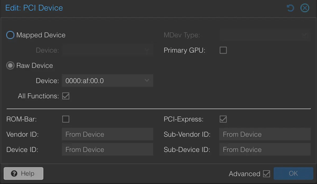 NVIDIA RTX 5000 Hardware Passthrough Options.